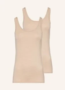 Schiesser Topy Modal Essentials, 2 Szt. beige - SCHIESSER - Koszulki i topy damskie - miniaturka - grafika 1