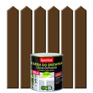 Farby zewnętrzne - Syntilor Farba do drewna ULTRA OCHRONA 0.5 l Brązowy - miniaturka - grafika 1