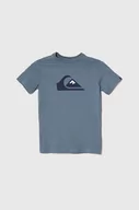 Koszulki dla chłopców - Quiksilver t-shirt bawełniany dziecięcy COMPLOGOYTH kolor niebieski z nadrukiem - miniaturka - grafika 1