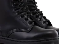 Botki męskie - Dr.Martens Black Smooth Mono 1460-14353001 43 - miniaturka - grafika 1