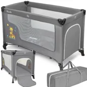 Łóżeczka i kojce - Łóżeczko dziecięce turystyczne Szare Żyrafa - miniaturka - grafika 1