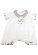 Kombinezony dla dzieci - Ninnaoh - Pagliaccetto Bianco Cavalluccio ESP203 - miniaturka - grafika 1