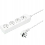 Przedłużacze i rozgałęźniki - Jonex Przedłużacz 4-gniazda z/u 10A OMY 3 x 1mm biały 5m PS-470 PS-470 5,0m/3x1 - miniaturka - grafika 1