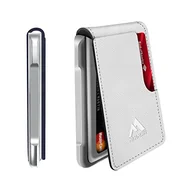 Portfele - MURADIN Męski portfel, taktyczne, składane portfele dla mężczyzn, metalowe blokowanie RFID, aluminiowe etui na karty pieniężne, prezenty dla mężczyzn, kolor biały Saffiano, minimalistyczny - miniaturka - grafika 1