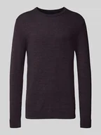 Swetry męskie - Sweter z dzianiny z okrągłym dekoltem model ‘OTTO’ - miniaturka - grafika 1