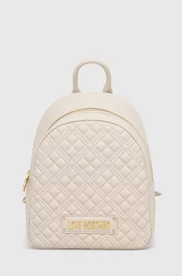 Love Moschino plecak damski kolor beżowy mały gładki - Plecaki - miniaturka - grafika 1