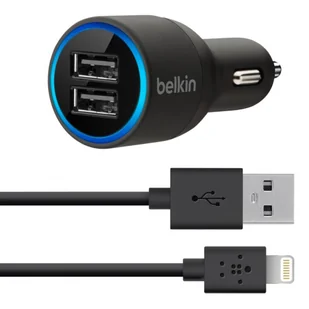 Ładowarka samochodowa BELKIN Dual Lightning do Apple iPhone 5 - Ładowarki samochodowe - miniaturka - grafika 1