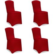 Pokrowce na meble - 4x pokrowce na krzesła bordowo-czerwone - miniaturka - grafika 1