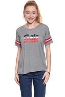 Koszulki i topy damskie - Wrangler, T-shirt damski, Fluid Graphic Tee Mid Grey Mel W705Lfd37, rozmiar L - miniaturka - grafika 1
