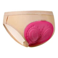 Spodenki rowerowe - Damskie odprowadzające wilgoć wyściełane spodenki rowerowe - Wytrzymała bielizna rowerowa zapewniająca wygodną jazdę Beżowy S - miniaturka - grafika 1