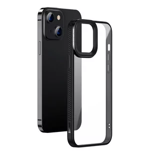 Baseus Crystal Phone Case pancerne etui do iPhone 13 z żelową ramką czarny ARJT000001 - Etui i futerały do telefonów - miniaturka - grafika 3