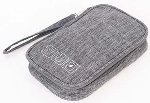Organizer podróżny na kable i ładowarki szary - Torby na laptopy - miniaturka - grafika 2