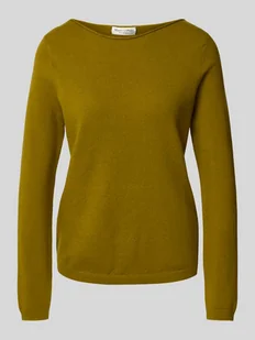 Sweter o kroju regular fit z dzianiny z dodatkiem żywej wełny - Swetry damskie - miniaturka - grafika 1