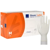 Rękawiczki jednorazowe - Abena, rękawice lateksowe, niejałowe, bezpudrowe, rozmiar M, 100 sztuk - miniaturka - grafika 1