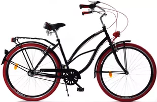 Dallas Bike Cruiser 3spd Alu 26 cali Damski Czarny z czerwonym - Rowery - miniaturka - grafika 1