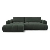 Narożniki - Zielony rozkładany/ze schowkiem narożnik (lewostronny/z szezlongiem) Fuji – Bobochic Paris - miniaturka - grafika 1