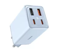 Ładowarki do telefonów - Baseus GaN6 Pro 2xUSB-C + 2xUSB 65W Niebieski - miniaturka - grafika 1