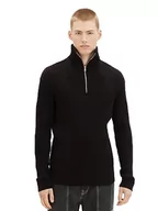 Swetry męskie - TOM TAILOR Denim sweter męski, 2999 - Black, XL - miniaturka - grafika 1
