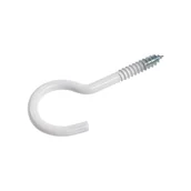 Haki, szakle i karabinki - Lux-Tools Hak otwarty biały 3x40mm 8szt. - miniaturka - grafika 1