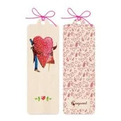 Zakładki do książek - Cozywood Zakładka drewniana Para serce - miniaturka - grafika 1