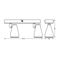Lampy sufitowe - LEDVANCE Pear spot LED GU10 2-pkt. biały - miniaturka - grafika 1
