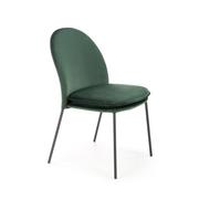 Krzesła - Krzesło Metalowe K-443 Czarny / Ciemny Zielony Halmar - miniaturka - grafika 1