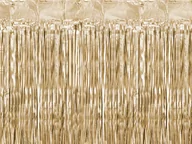 Sylwester - Party Deco Kurtyna - zasłona na drzwi metaliczna złota - 2,5 m x 90 cm - miniaturka - grafika 1