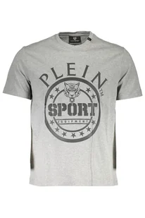 PLEIN SPORT T-shirt męski tekstylny szary SF10246 - Rozmiar: 2XL - Koszulki męskie - miniaturka - grafika 1