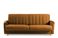 Sofy i kanapy - Rozkładana sofa do salonu automat wersalkowy żółta CAVICO - miniaturka - grafika 1