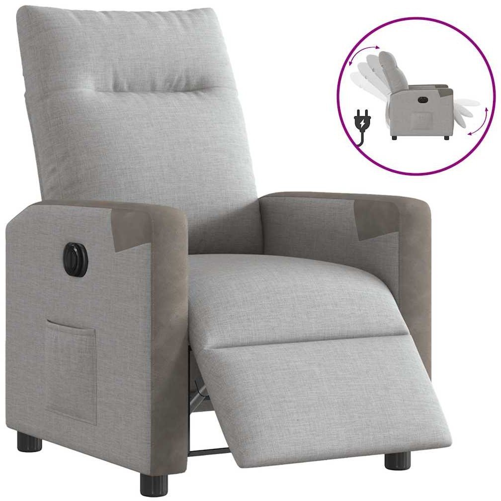 Elektryczny fotel rozkładany Cloud Grey Fabric