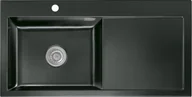 Zlewozmywaki - SystemCeram MERA 100SL | komora LEWA | NERO 68 (czarny połysk) (50650168) - miniaturka - grafika 1