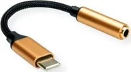 Adaptery i przejściówki - Adapter USB Roline USB-C - Jack 3.5mm Złoty 12.03.3223 - miniaturka - grafika 1