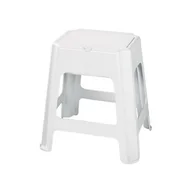 Akcesoria łazienkowe - Taboret biały - miniaturka - grafika 1