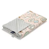 Koce i narzuty dla dzieci - LA MILLOU LEKKI KOCYK MINKY M DREAM LUNAPARK LIGHT GREY - miniaturka - grafika 1