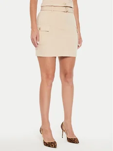 Guess Spódnica mini Fiona W4YD72 WFWX2 Beżowy Regular Fit - Spódnice - miniaturka - grafika 1