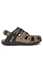 Sandały męskie - Geox Sandały Uomo Sandal Strada U4524C 000EK C6738 Brązowy - miniaturka - grafika 1
