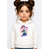 Bluzy dla dziewczynek - BLUZA DZIECIĘCA HUNTRIX ZOEY KPOP 104 Z KAPTUREM BAWEŁNIANA JAKOŚĆ - miniaturka - grafika 1