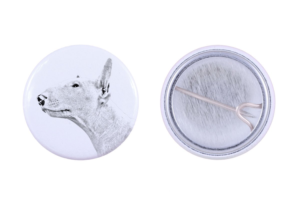 Bulterier, Bull Terrier - przypinka z twoim psem, dodaj własne foto, marka Art-Dog