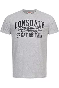 Lonsdale Dervaig T-shirt męski, Marl Grey/Black, XL - Koszulki męskie - miniaturka - grafika 1