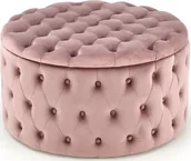 Pufy i podnóżki - Halmar Pufa NUNEZ VELVET różowa ze schowkiem HALMAR - miniaturka - grafika 1