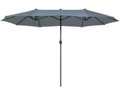 Parasole ogrodowe - Beliani Parasol ogrodowy 270 x 460 cm szary SIBILLA 61900 - miniaturka - grafika 1
