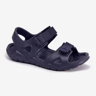 Buty dla dziewczynek - Piankowe Sandały Dziecięce Big Star RR374512 Granatowe niebieskie - miniaturka - grafika 1