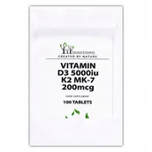 Witaminy i minerały dla sportowców - FOREST VITAMIN Vitamin D3 5000IU K2 MK-7 200mcg 100tabs - miniaturka - grafika 1