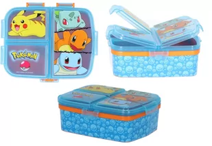 POKEMON Pudełko Organizer  Lunchbox 4 komory - Zestawy naczyń dla dzieci - miniaturka - grafika 1