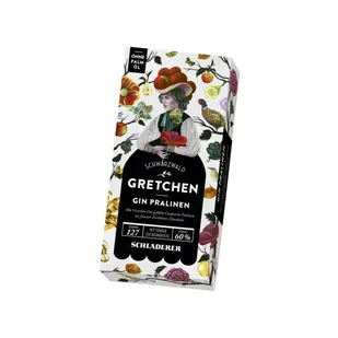 SCHLADERER Gretchen Gin Pralinen praliny z alkoholem gorzka czek 127g - Bombonierki i czekoladki - miniaturka - grafika 1