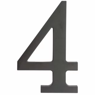 Cyfra 4 wys.18 cm plastikowa czarna - Numery na dom - miniaturka - grafika 1