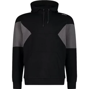CMP Męska bluza z kapturem na stałe 33d3117 bluza z bawełny, czarna, 56, czarny - Bluzy męskie - miniaturka - grafika 1