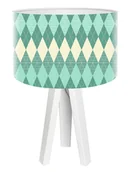 Lampy stojące - Macodesign Lampa biurkowa Turkusowe romby mini-foto-243w, 60 W - miniaturka - grafika 1