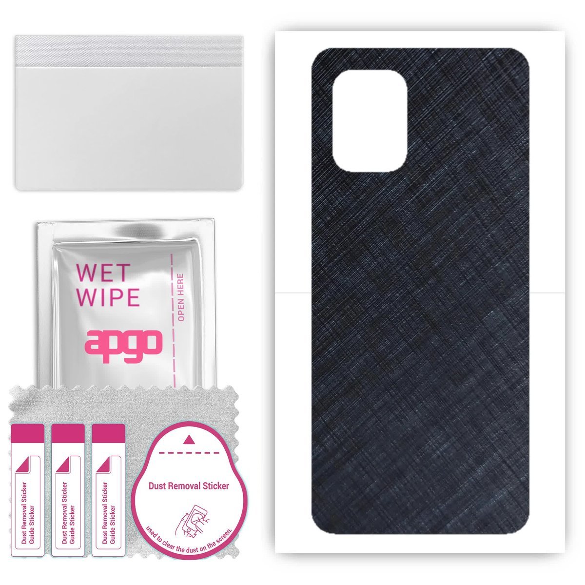 Folia naklejka skórka strukturalna na TYŁ do Xiaomi Mi 10 Lite 5G - Tytan Niebieski - apgo SKINS