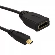 Huby USB - Qoltec Kabel Qoltec Micro HDMI D męski HDMI A żeński v1.4 | 0,2m 50399 - miniaturka - grafika 1